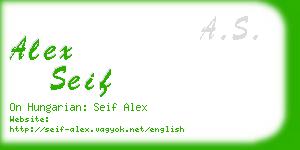 alex seif business card